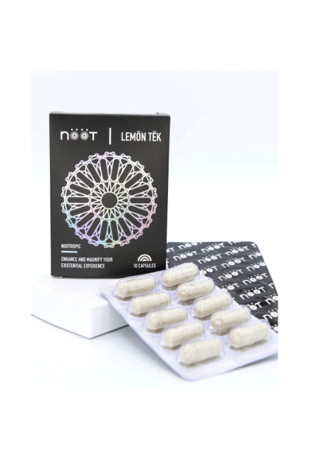 Noot Lemon Tek Microdose Mushroom Capsules – front label